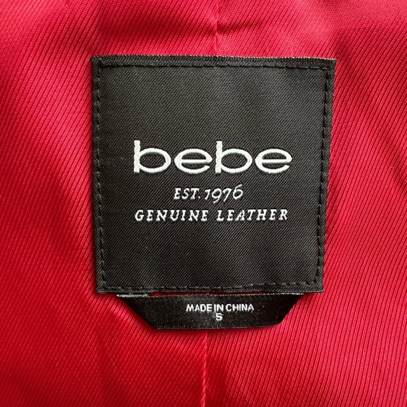 Genuine leather BeBe red jacket - Picture 6 of 6